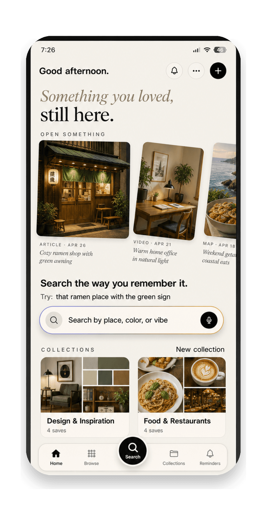 SavedIt app interface showing saved items