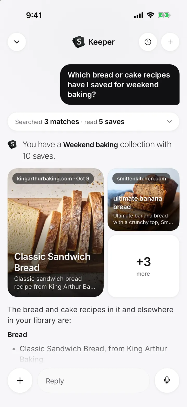 Keeper answers which bread or cake recipes you saved for weekend baking